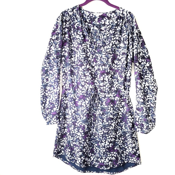 Rebecca Taylor Dresses & Skirts - Rebecca Taylor Violet Blossom 100% Silk Shirtdress